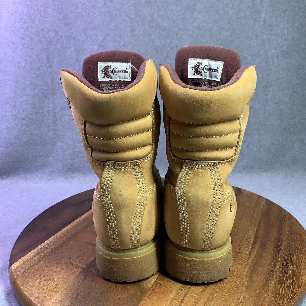 Chippewa Sportility Boots Mens Size 11.5‎ XW Brown Waterproof Insulated Vibram